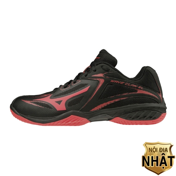 Giày Cầu Lông Mizuno Wave Claw EL - Đen Đỏ (Mã JP)